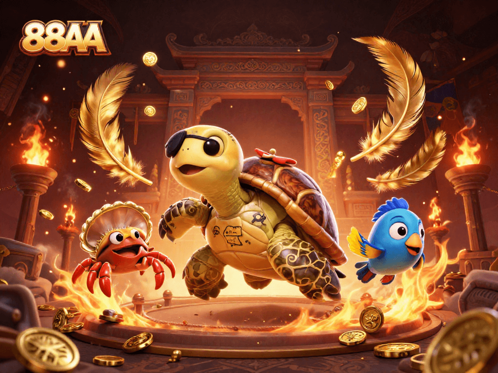 Engage with 88AA's thrilling underwater-themed casino adventure with vibrant characters and treasure.