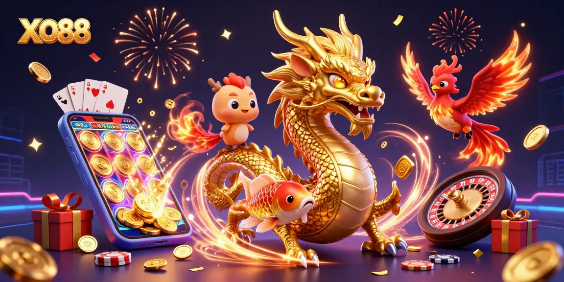 Enhance your play experience at XO88 with vibrant gaming visuals and dynamic action elements.