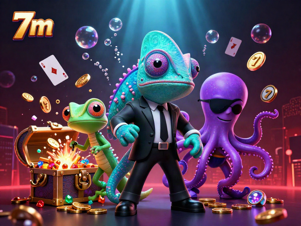 Bet on 7m casino games with thrilling slot reels and colorful characters in action.