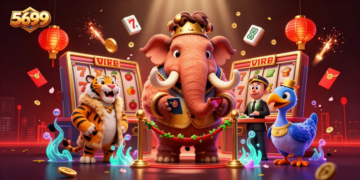 Experience the excitement of 5699 with vibrant 3D casino characters and elements, immersing in high-stakes action.