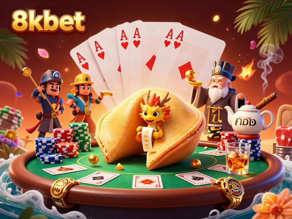 Engage in thrilling 8xbet adventures with a vibrant 3D casino scene filled with fortune and excitement.