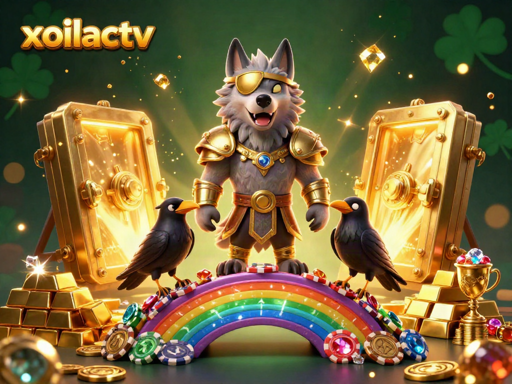 Experience winning thrills with xoilactv's dynamic Norse mythology-themed casino scene full of treasures.