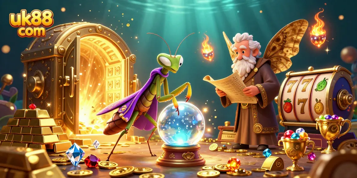 Engage with the vibrant world of uk88 com through a mystical casino adventure featuring 3D characters and treasures.