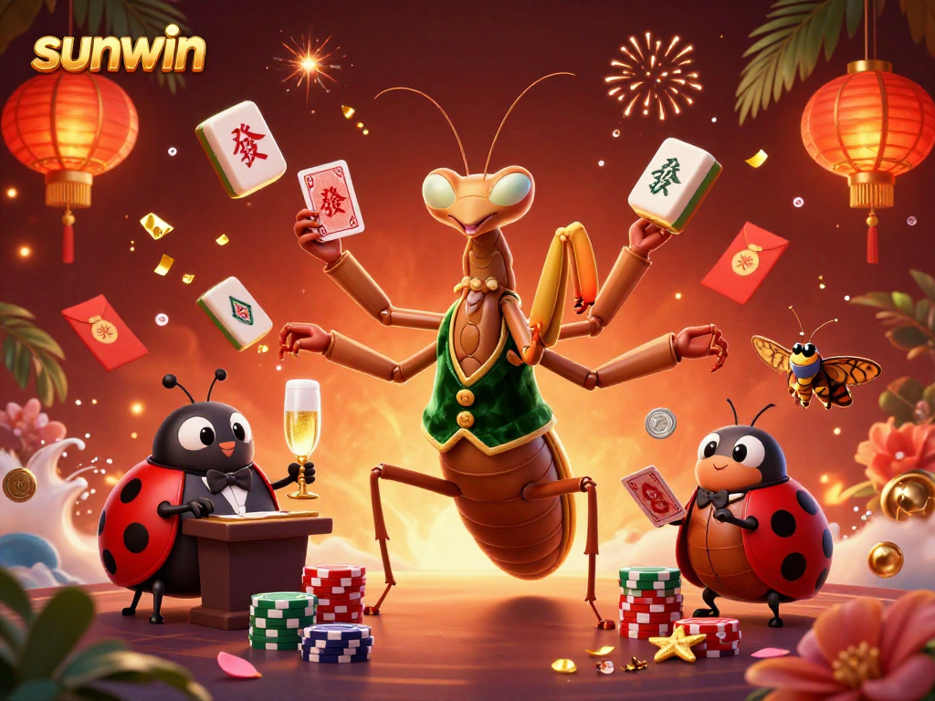 Engage in thrilling gameplay at sunwin with a vibrant casino scene showcasing animated characters and gaming elements.