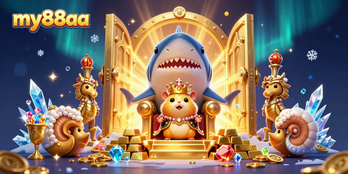 Experience thrilling gambling action with my88aa in this vibrant 3D casino illustration art.