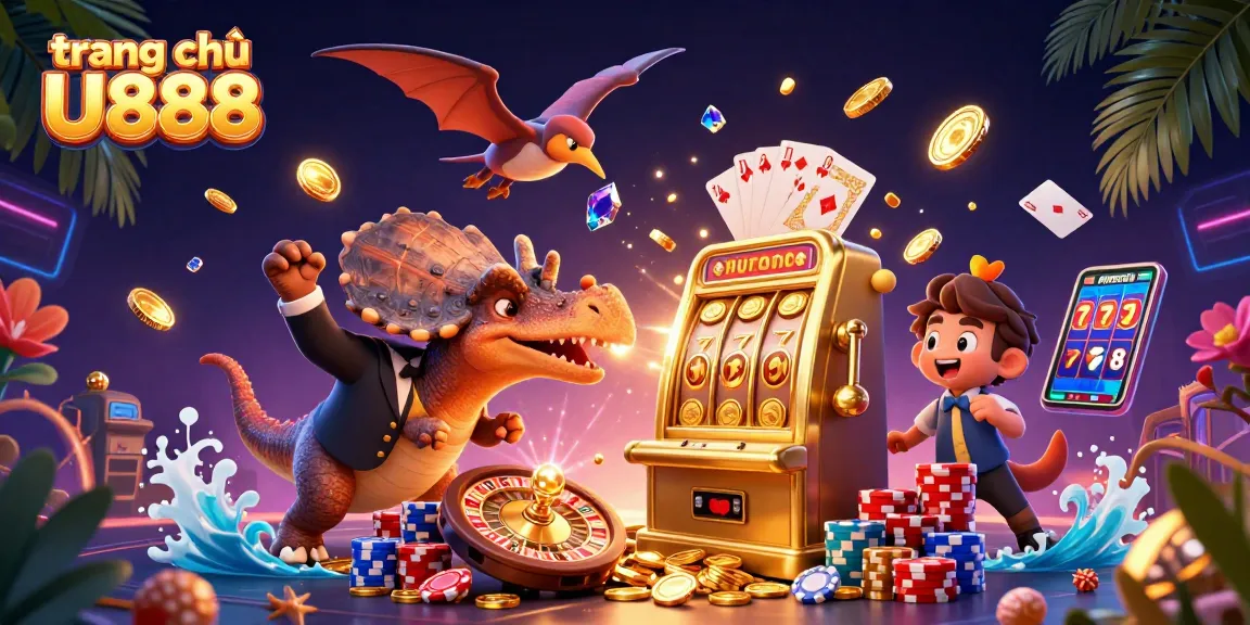 Experience the thrill at trang chủ U888 as the pachycephalosaurus wins jackpots amidst cascading gold!