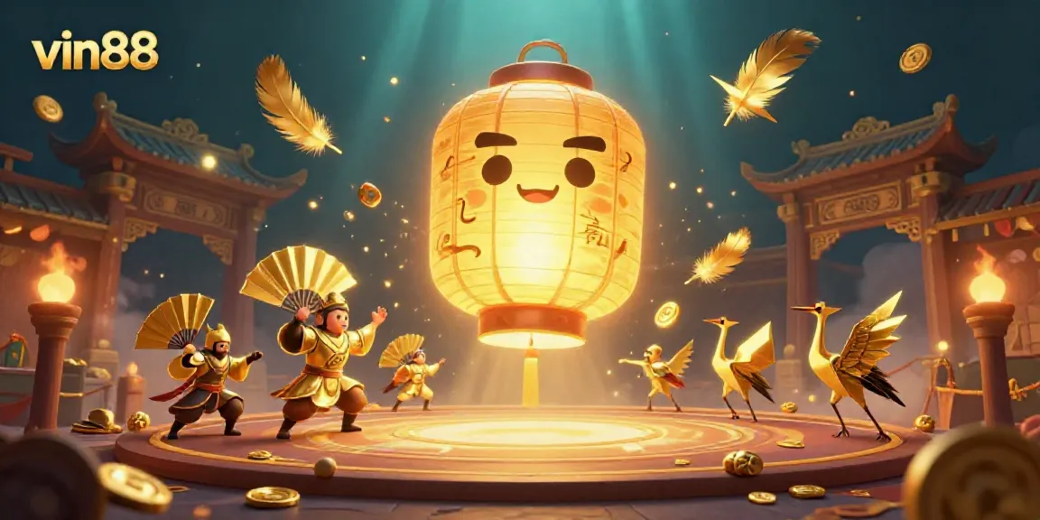 Join the excitement at vin88 casino with vibrant 3D characters, dynamic gaming atmosphere, and golden treasures.