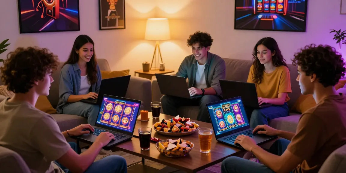 Friends enjoying gaming at a non GamStop UK casino in a cozy setting.