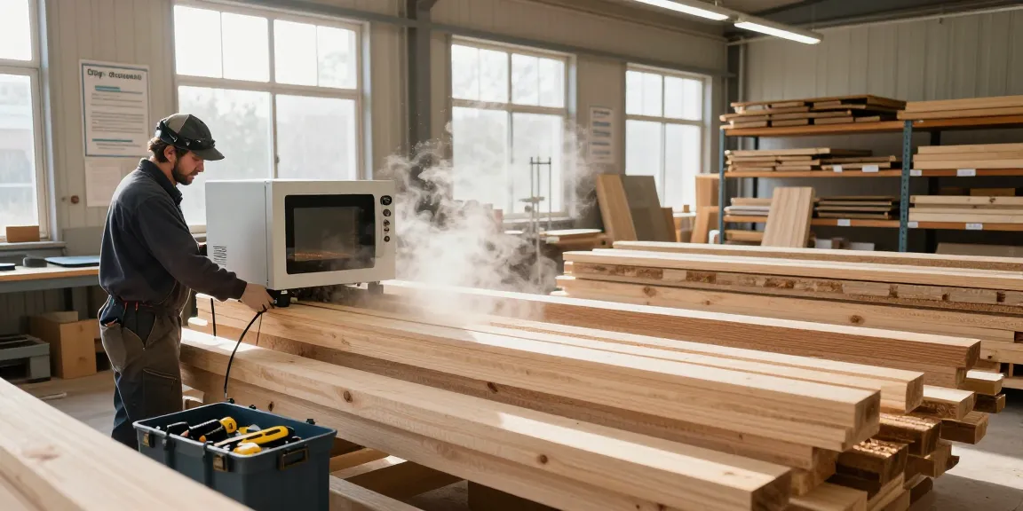 Shashel wood treatment process in vibrant workshop eliminating wood-boring pests effectively