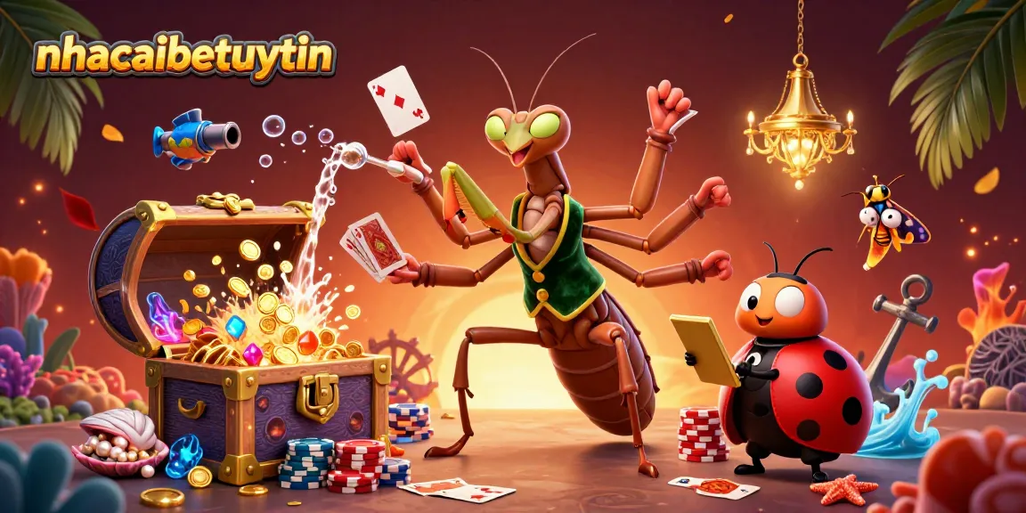 Experience thrilling casino games with nhacaibetuytin in a vibrant, dynamic 3D illustration.