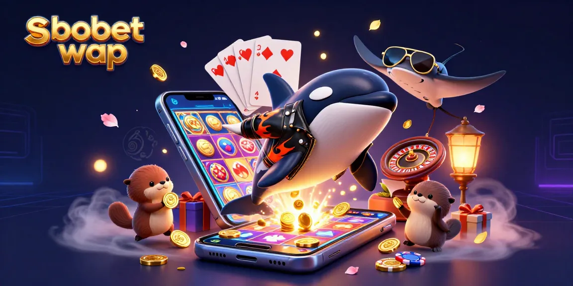 Engage in sbobet wap mobile betting with colorful casino elements and entertaining characters.