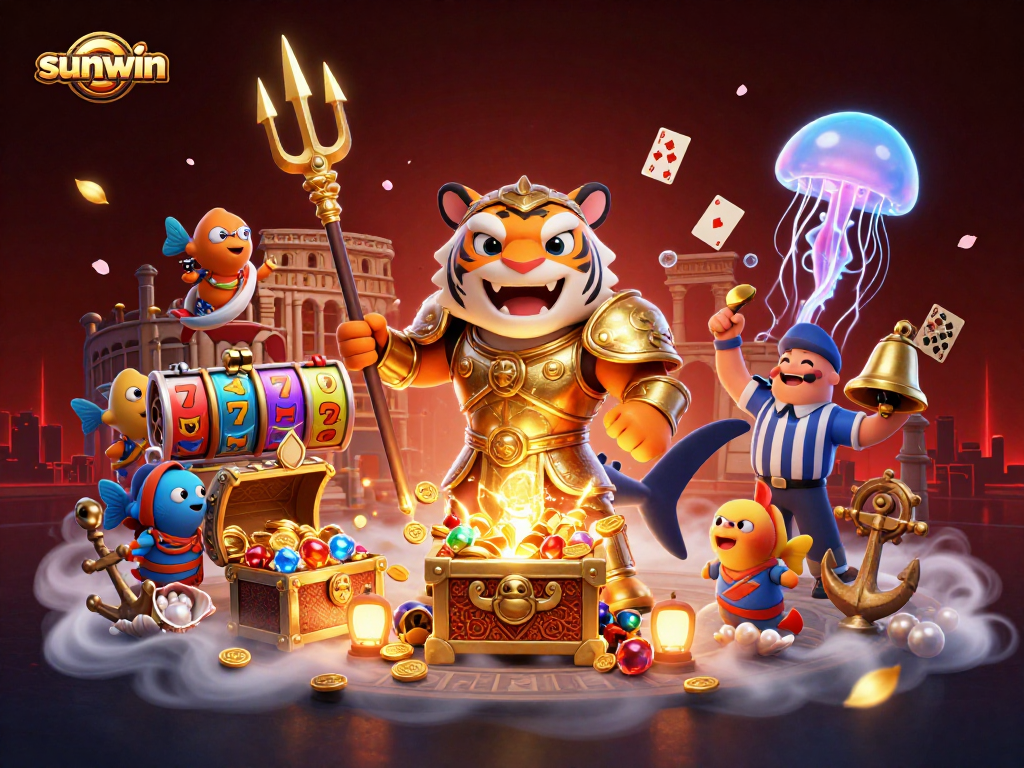 Experience thrilling gameplay with sunwin in this vibrant underwater casino scene!