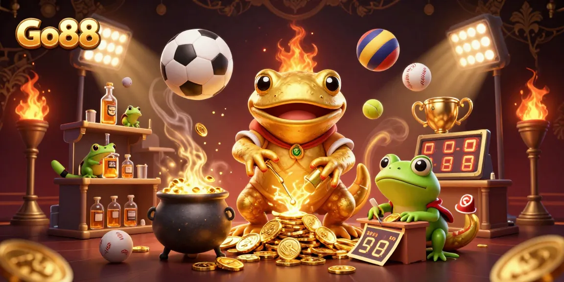 Immerse in Go88's thrilling gaming world, with vibrant characters and dynamic sports elements.