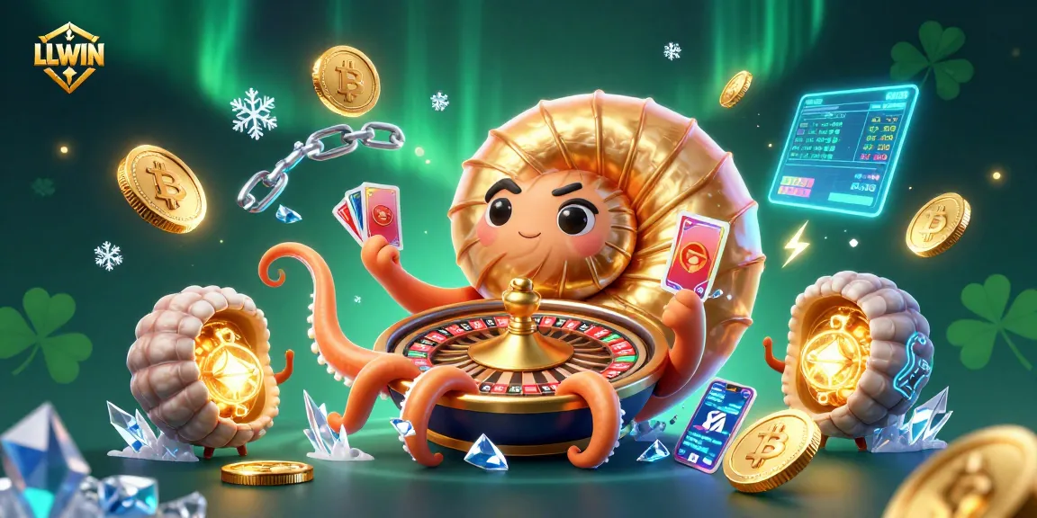 Engage in thrilling LLWIN gameplay with a vibrant 3D scene of a nautilus roulette wheel