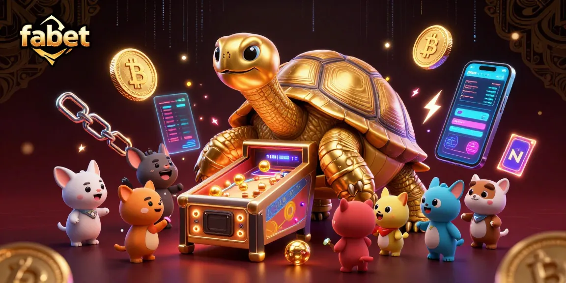 Join the fun at fabet's vibrant casino party with animated characters and crypto excitement.