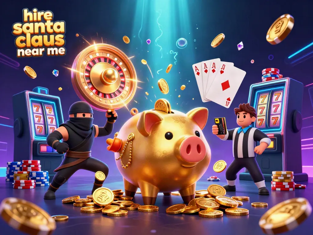 Engage in joyful gaming ambiance as you hire santa claus near me for a festive experience.