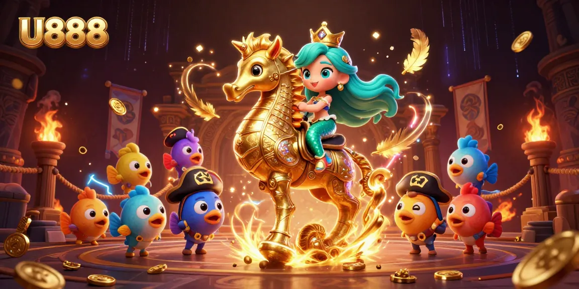 Experience exciting gameplay with U888 in a vibrant casino scene filled with action and color.