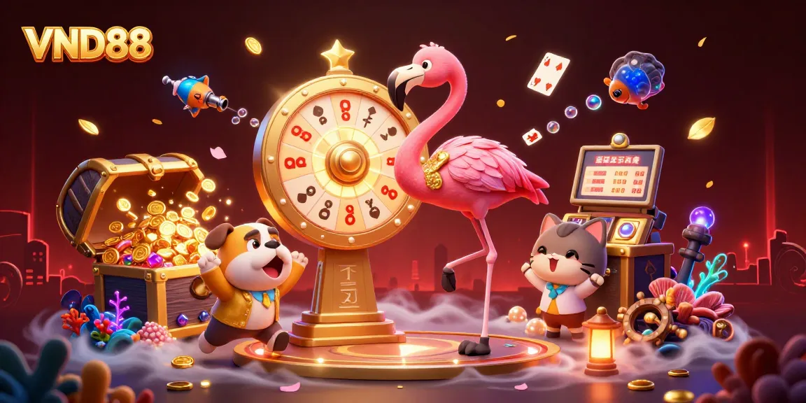 Experience VND88’s thrilling casino adventure with vibrant characters and dynamic game elements.
