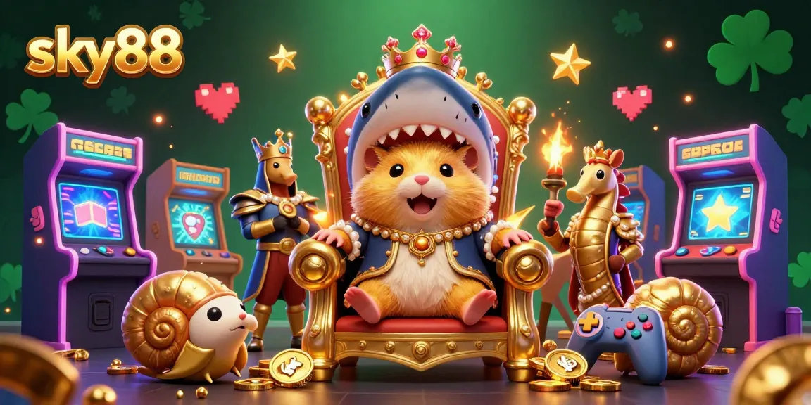 Engage with the thrilling wonders of sky88, where golden hamster king rules amidst vibrant gaming elements.