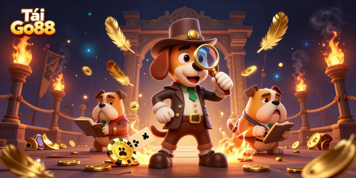 Engage with Tải Go88 in vibrant online casino adventures featuring golden poker chips and treasure clues.
