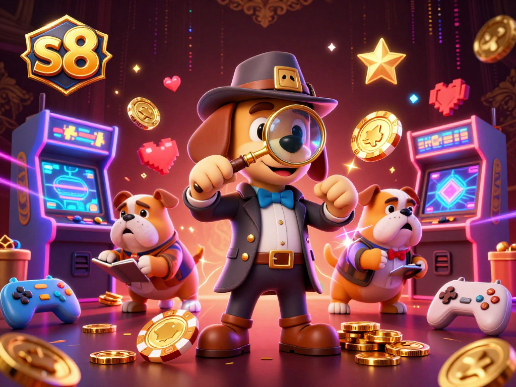 Join the exciting world of s8 as a detective uncovers poker chip clues in a vibrant casino scene.