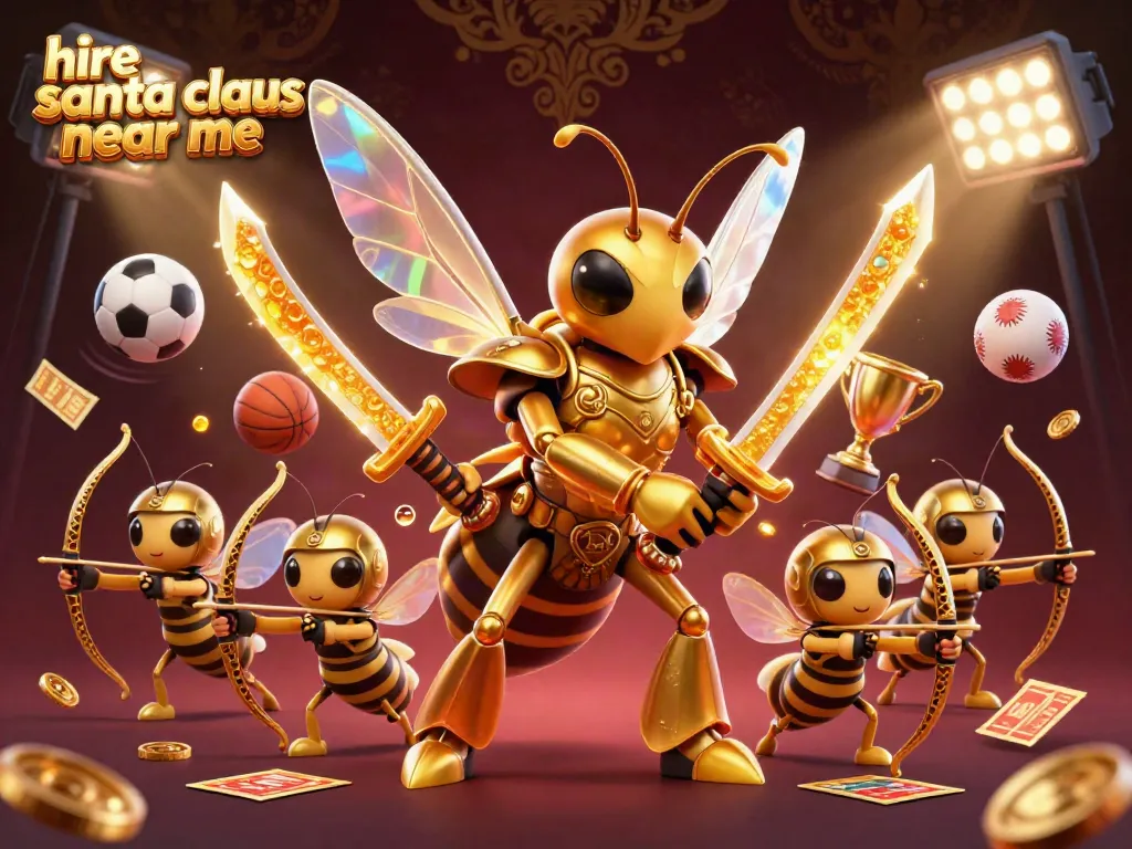 Experience festive joy by hiring Santa Claus near me with this vibrant 3D casino fantasy scene.