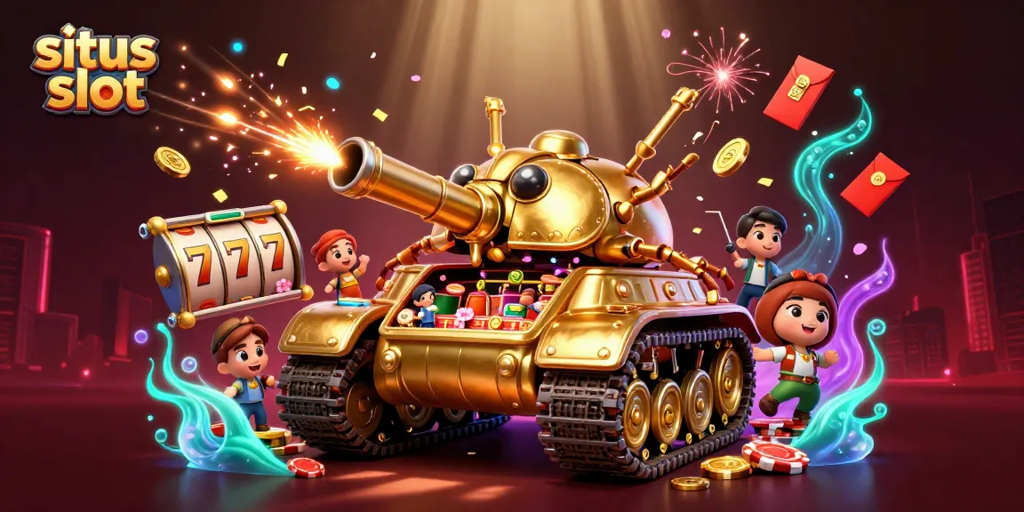 Situs slot Api777 dengan variasi permainan slot gacor terlihat penuh warna dan dinamis dalam ilustrasi 3D menarik.