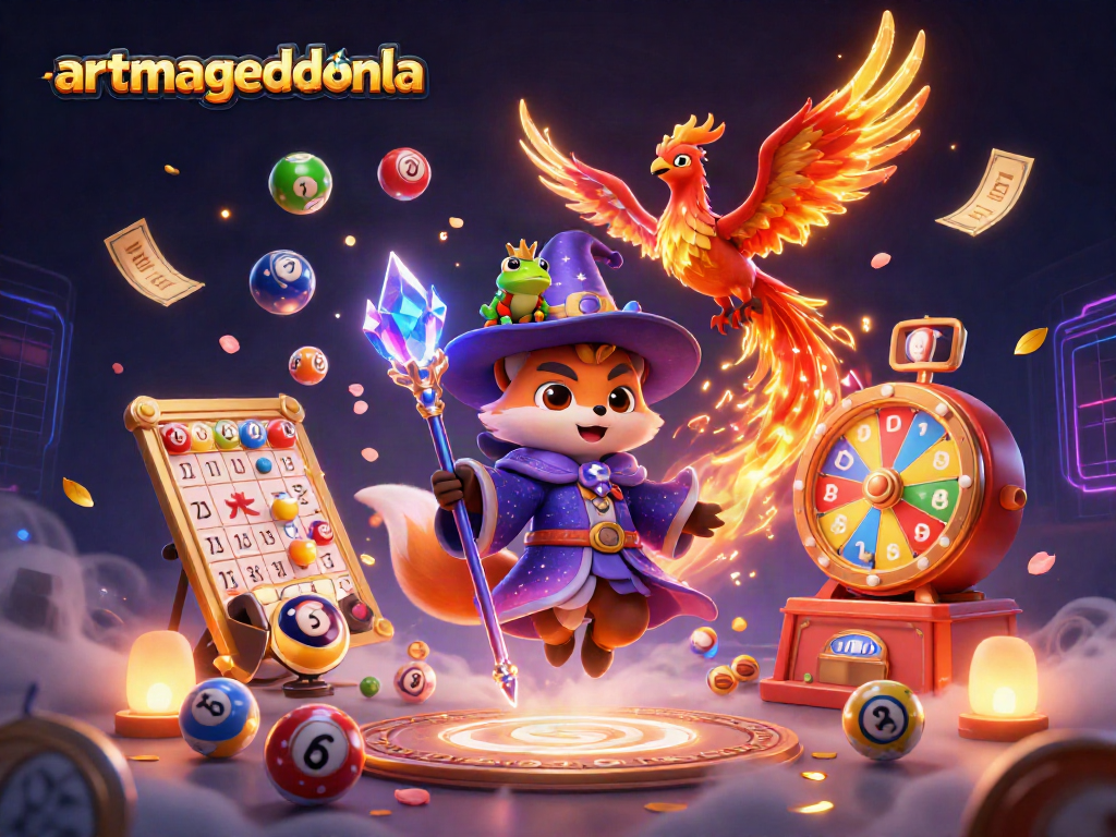 Engage in vibrant lottery excitement with artmageddonla as magical characters ignite thrilling wins.
