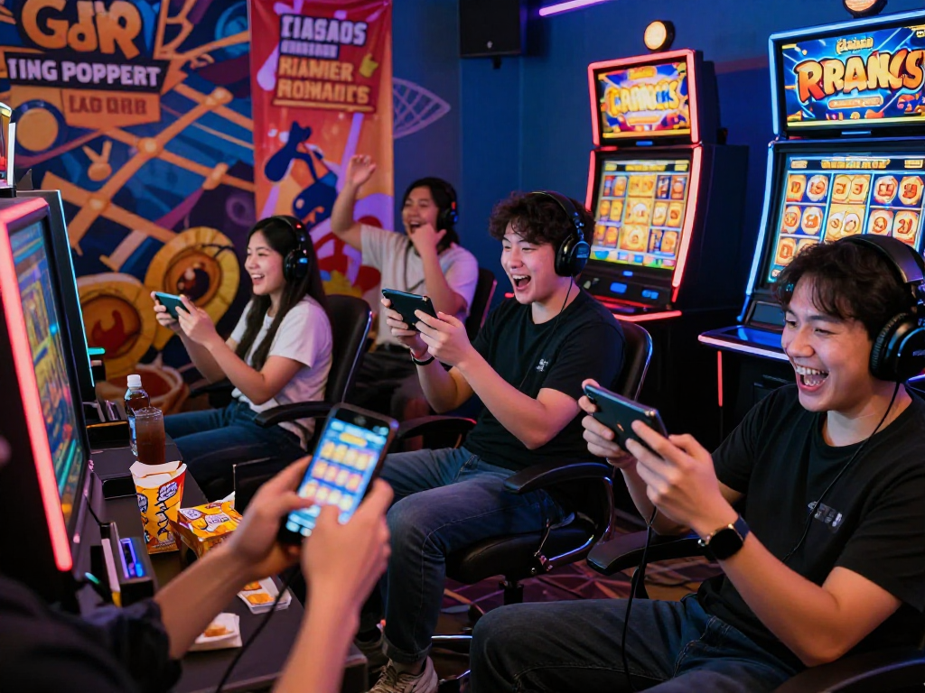 Players enjoying gacor slot games in an exciting online gaming environment.
