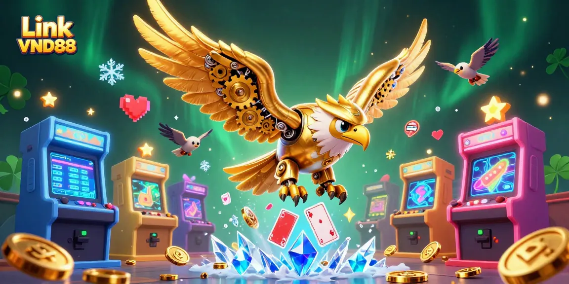 Engage in thrilling gameplay at Link VND88 with vibrant casino elements and aerial gaming action!