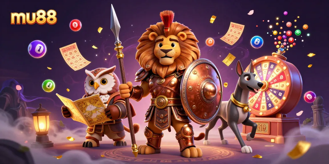 Enter the exhilarating world of mu88 with vibrant lottery elements and heroic characters.