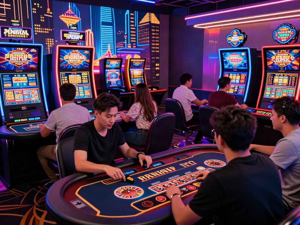 Dynamic gaming scene highlighting a non gamstop uk casino experience.