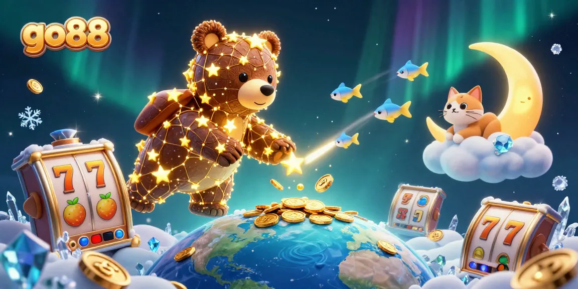 Experience go88's thrilling jackpot adventure with vibrant 3D elements and casino excitement.