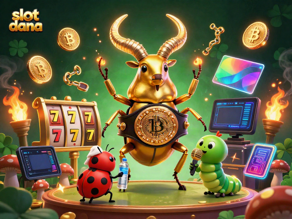 Permainan slot dana dengan ilustrasi kucing lembut dan kegembiraan jackpot yang menarik.