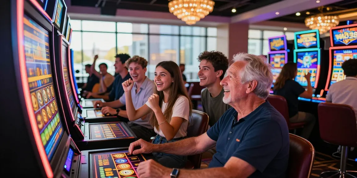 Exciting gaming atmosphere at wd138.com with diverse players enjoying slot machines.