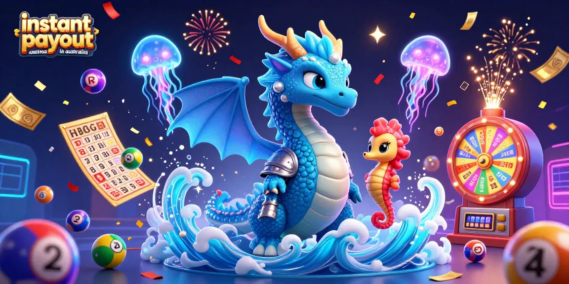 Experience instant payout casinos in Australia with vibrant casino imagery and dynamic elements.