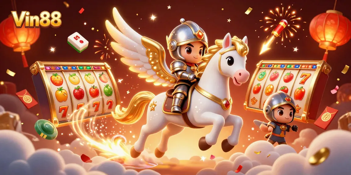 Experience exciting gameplay at Vin88 with dynamic slot reels, golden symbols, and vibrant visuals.