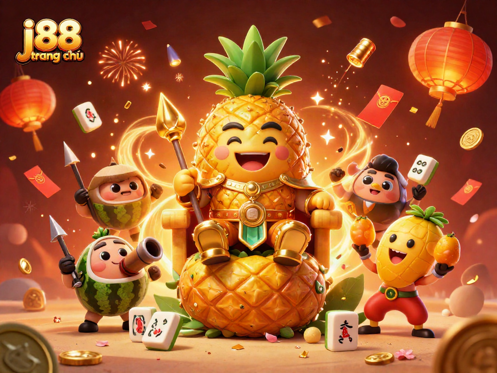 Engage thrillingly at j88 trang chủ with our vibrant casino illustration featuring golden characters and game elements.