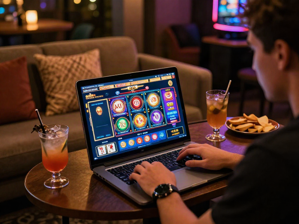 Engaging experience at non GamStop UK casino with vibrant game graphics and cozy atmosphere