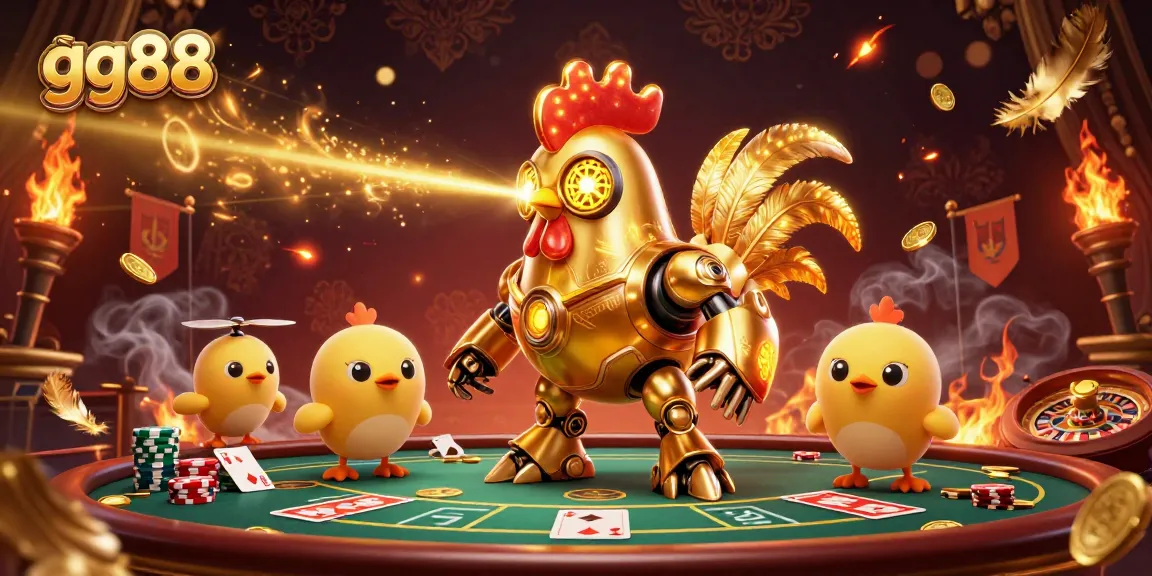 Engage in thrilling gameplay at gg88, featuring lively poker and roulette elements in a packed casino scene.