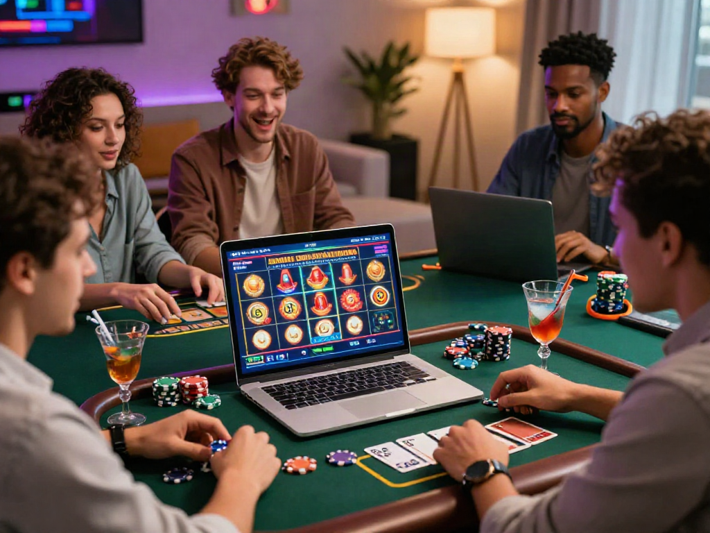 Engaging online casino gaming with diverse players at non gamstop UK casino.