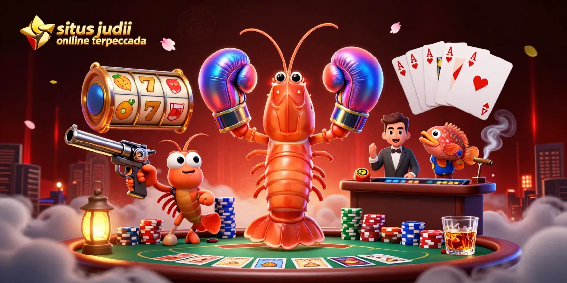 Engage in thrilling gameplay at situs judi slot online terpercaya, featuring vibrant slot reels and dynamic characters.