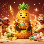 Win big with SV368 in an explosive beach-themed casino scene featuring vibrant characters and treasure.