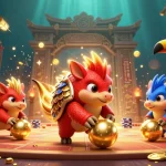 Experience thrilling action with O8 KJC as rival pangolins roll through dynamic casino elements.