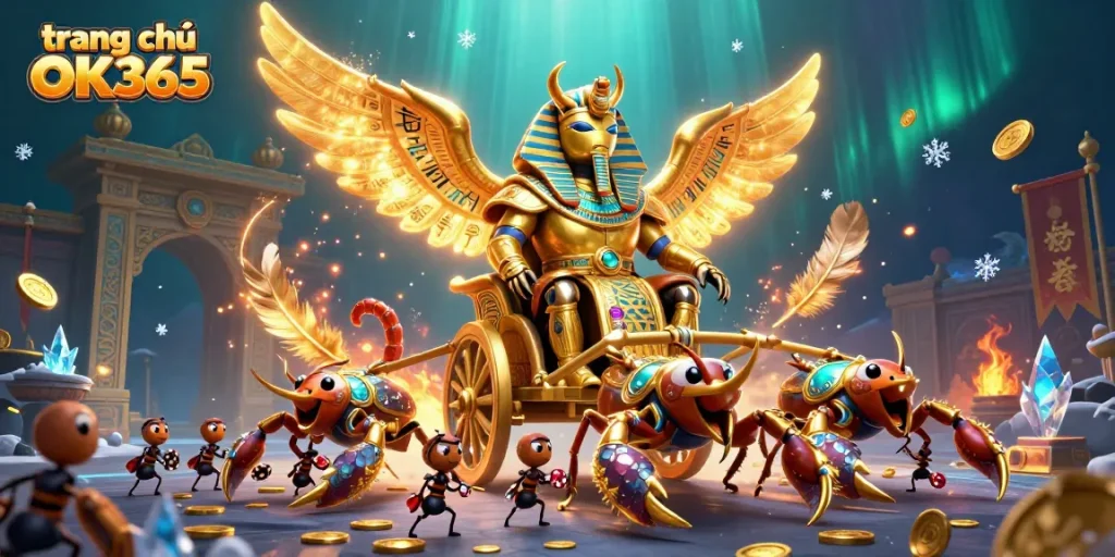 Experience the thrill of gaming with trang chủ OK365’s vibrant casino scene featuring dynamic 3D characters.