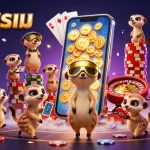 Engage in exciting casino games as you เข้าสู่ระบบ with meerkats orchestrating a vibrant gambling operation.