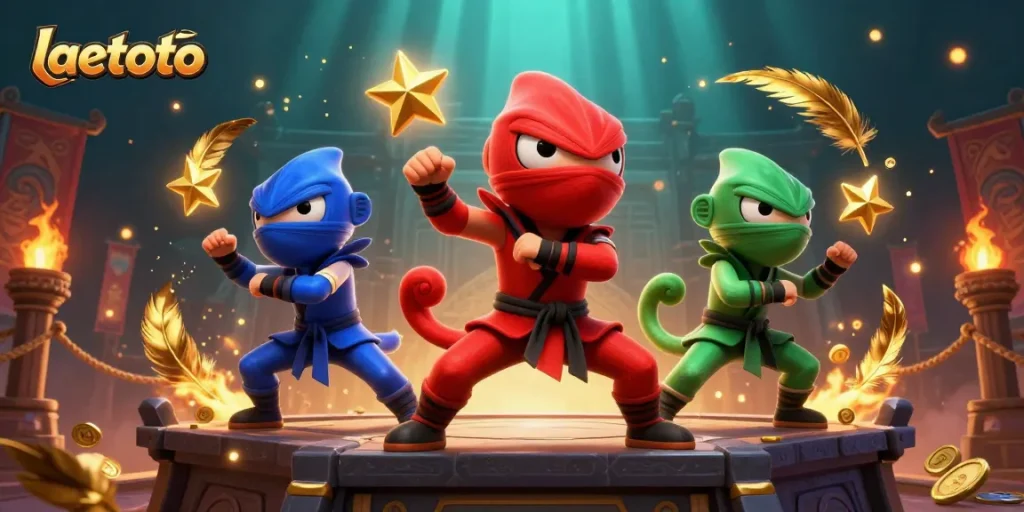 laetoto launches exciting casino action featuring a team of ninja chameleons and vibrant betting elements