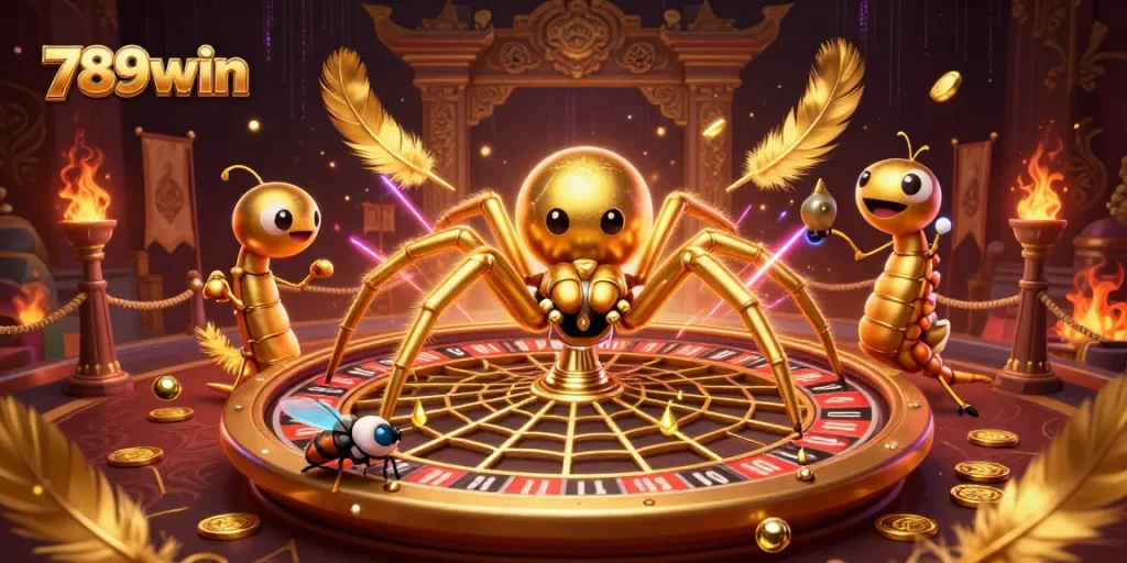 Experience thrilling bets at 789win with a dynamic casino-themed 3D illustration featuring exciting game elements.