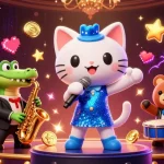 Engage in gaming excitement with the fun88 link and lively characters in a vibrant casino atmosphere.
