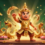 Experience thrilling betting action with 82vn's vibrant casino-themed illustration featuring a Thai guardian.
